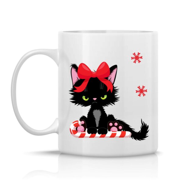 Cicajó! Karácsonyi Black Grumpy Cat bögre 2